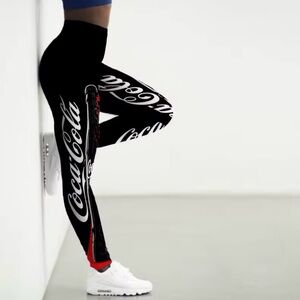 Coca Cola Black Leggings